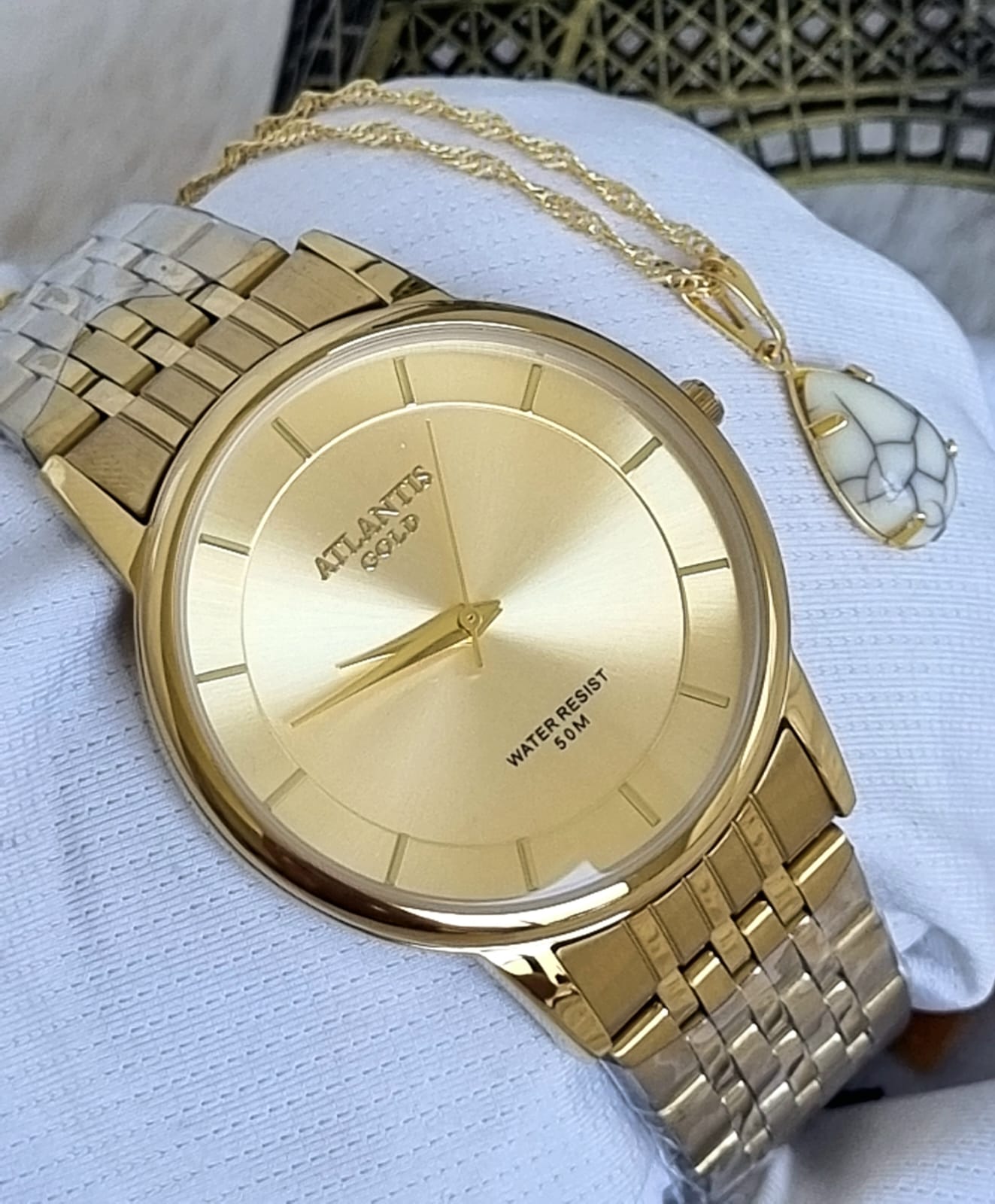 Relógio Banhado a Ouro Atlantis Gold G35232k4