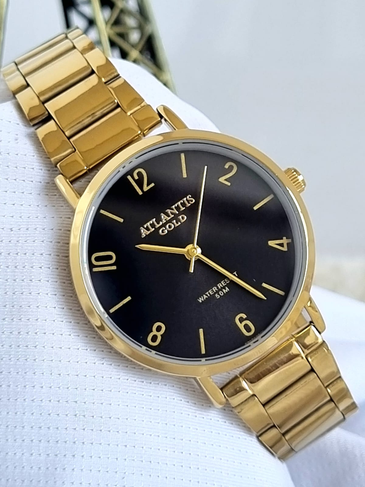 Relógio Banhado a Ouro Atlantis Gold G6222PP