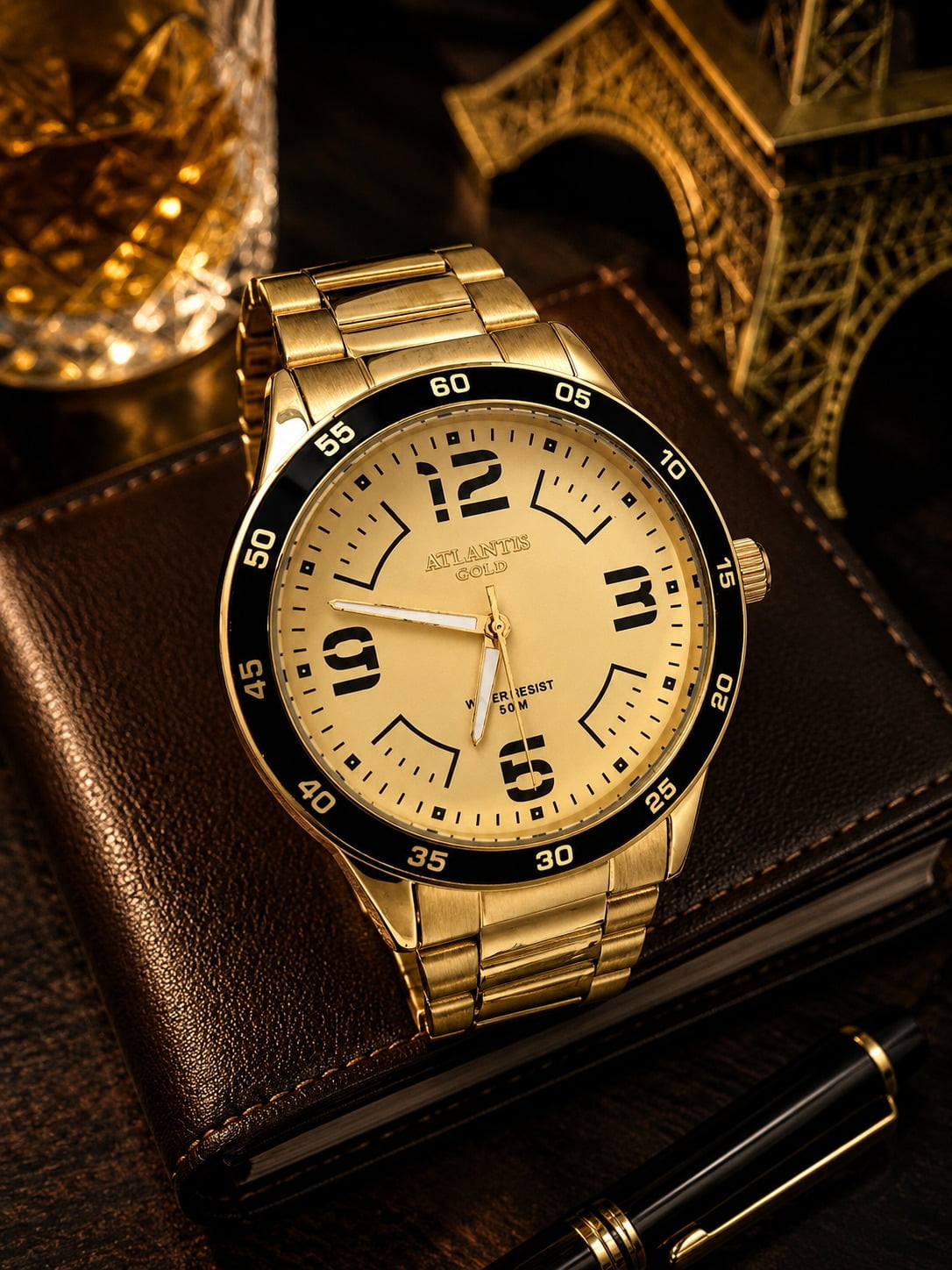 Relógio Banhado a Ouro Atlantis Gold G80072