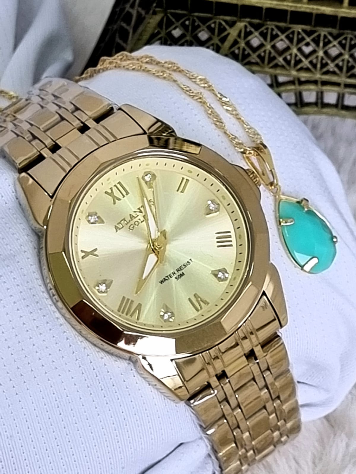 Relógio Banhado a Ouro Atlantis Gold G8029K1