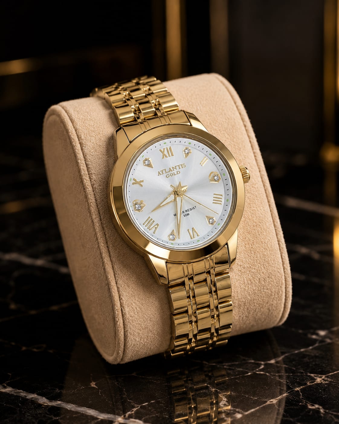 Relógio Banhado a Ouro Atlantis Gold G8029K2