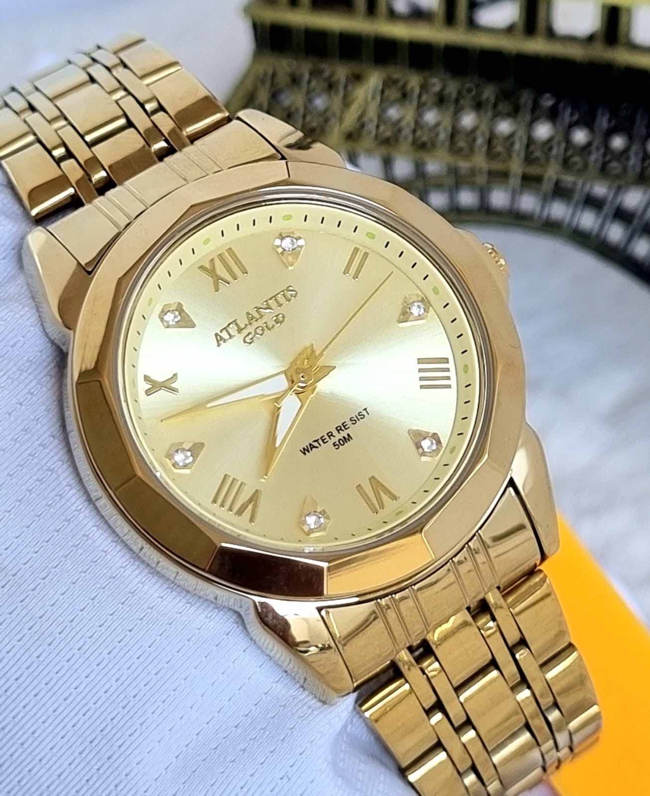 Relógio Banhado a Ouro Atlantis Gold G8029PD