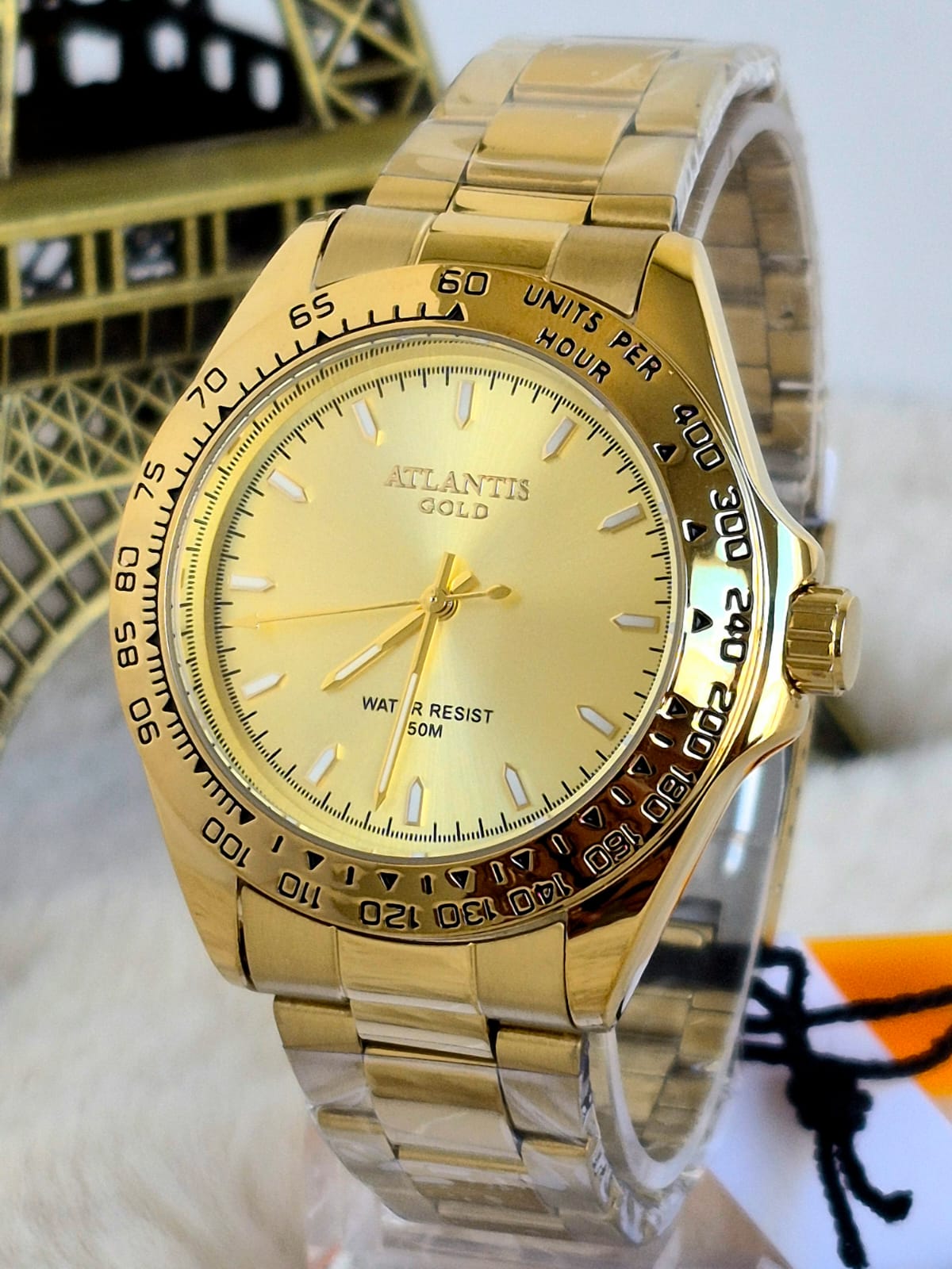 Relógio Banhado a Ouro Atlantis Gold G8089DD