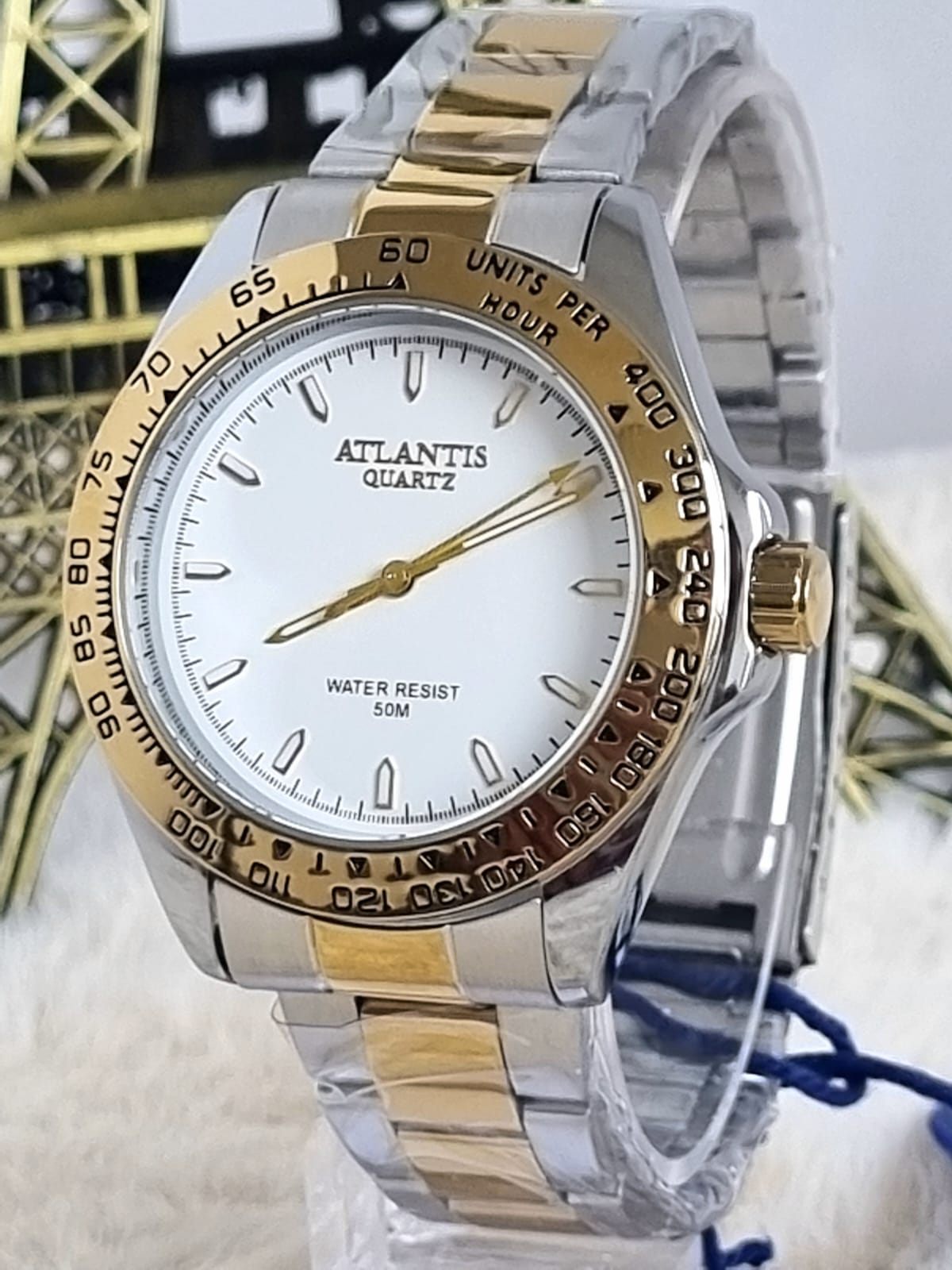 Relógio Banhado a Ouro Atlantis Gold G8089MB Misto
