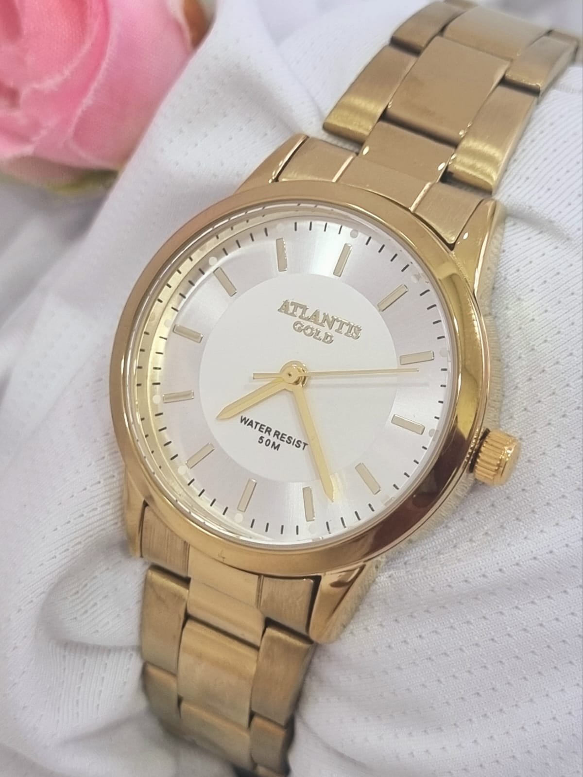 Relógio Banhado a Ouro Atlantis Gold W2002 P