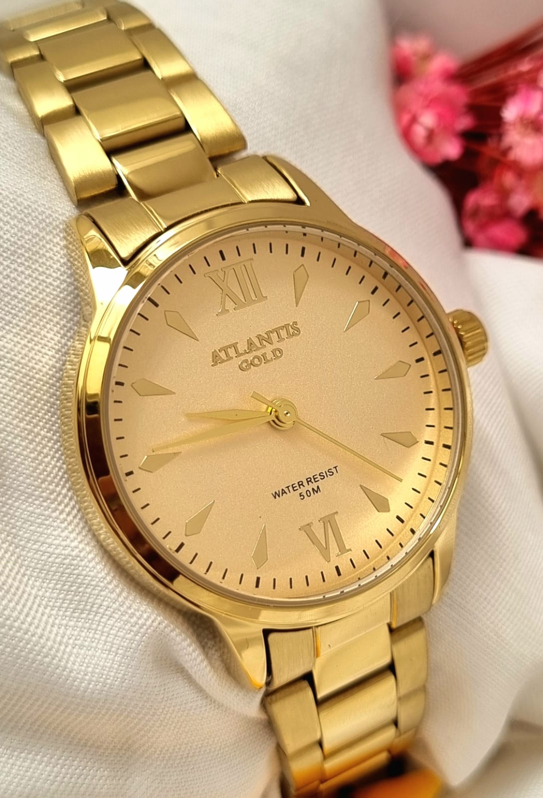 Relógio Banhado a Ouro Atlantis Gold W80021