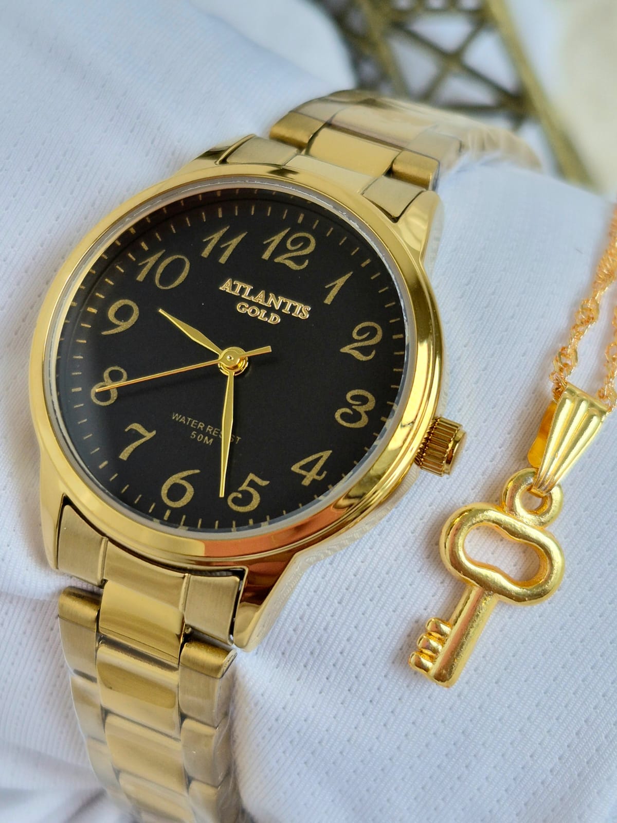 Relógio Banhado a Ouro Atlantis Gold W8002K1