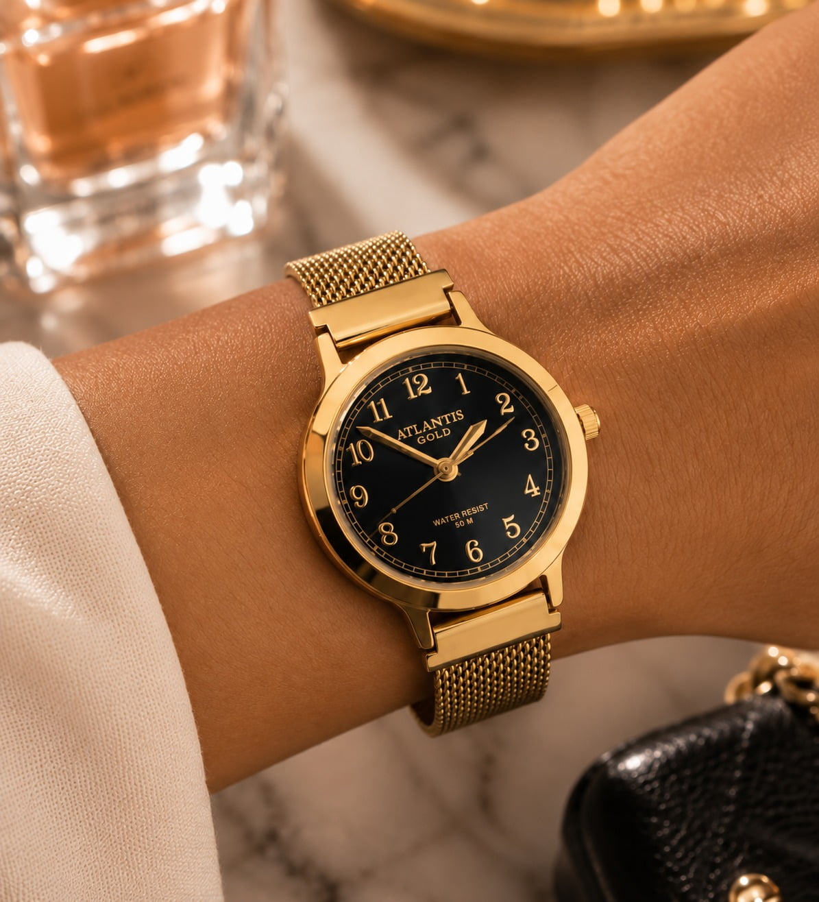 Relógio Banhado a Ouro Atlantis Gold W8117