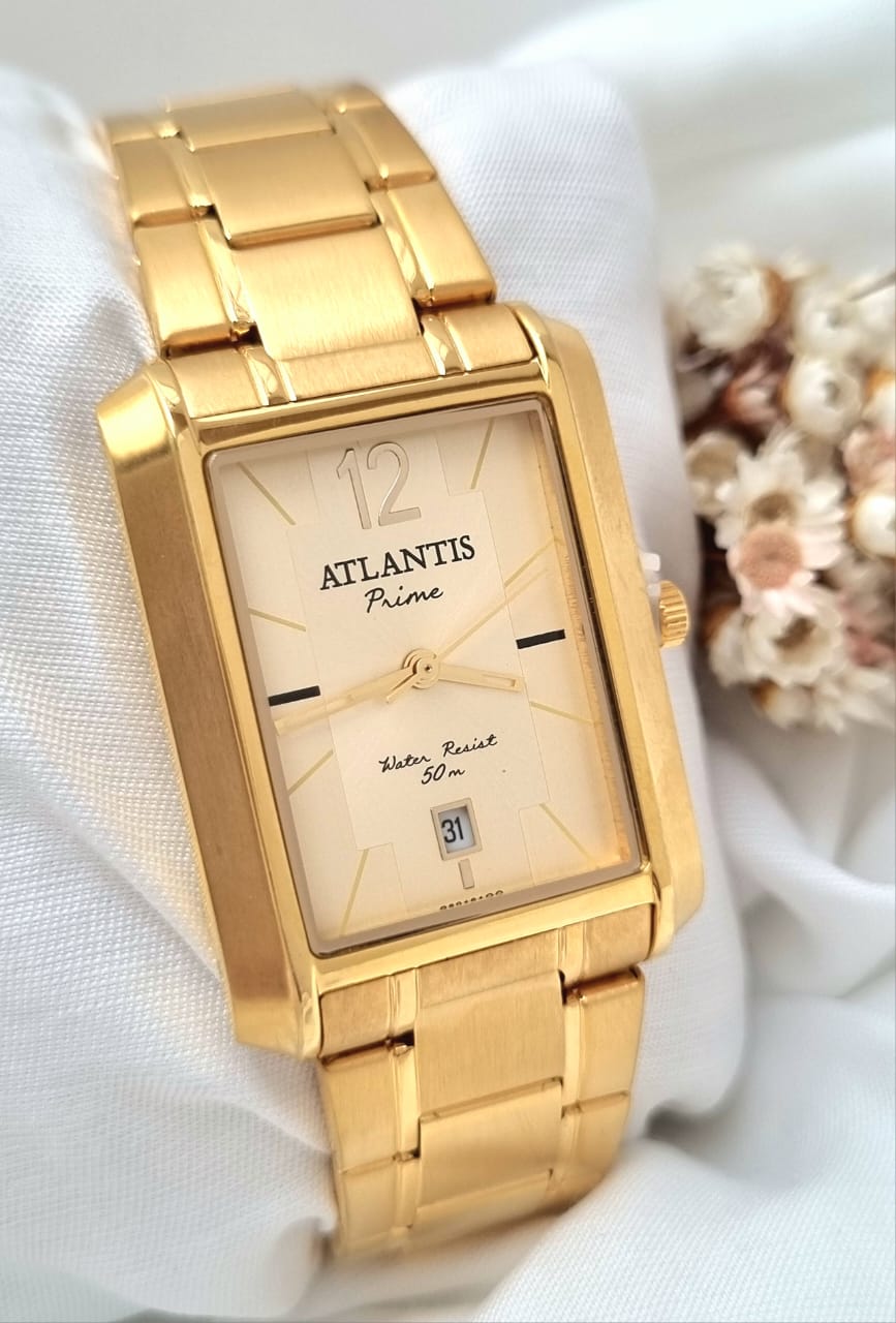 Relógio Banhado a Ouro Atlantis S021G