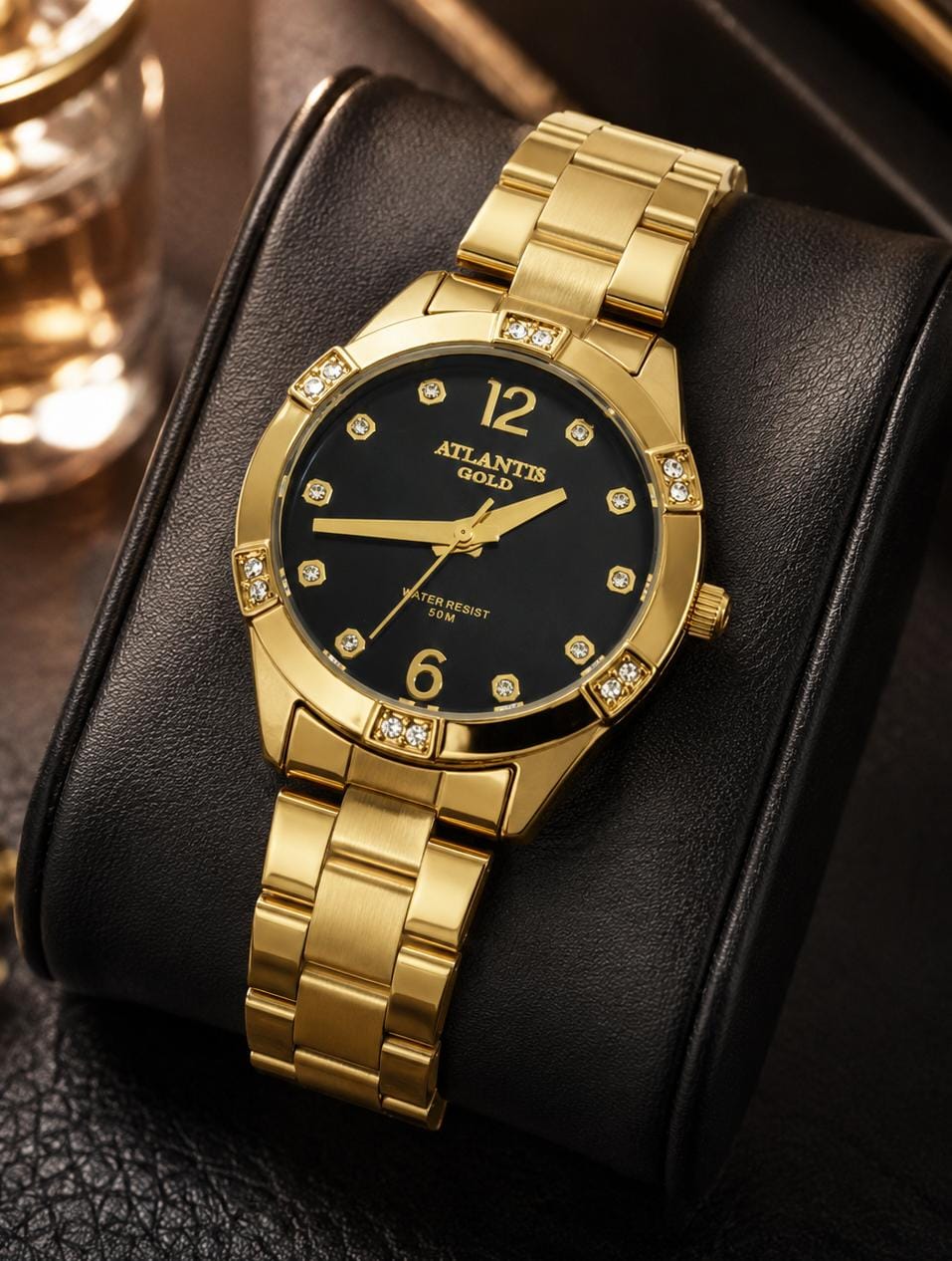 Relógio Dourado Altantis B8114preto