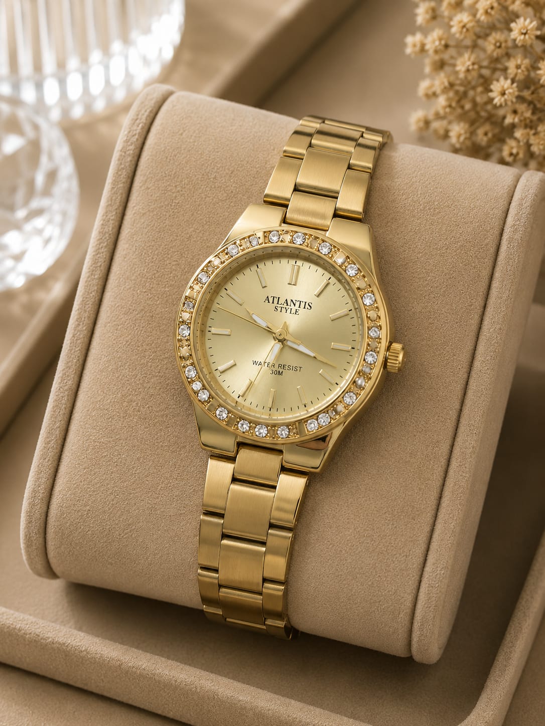 Relógio Feminino Altantis Dourado W9014SN