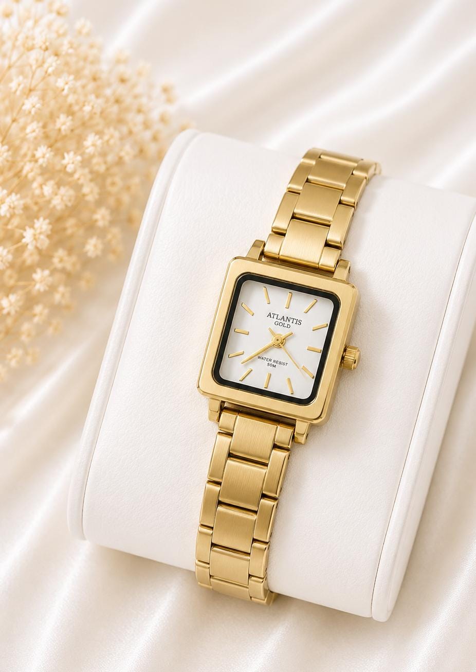 Relógio Feminino Altantis Prata W8115DB