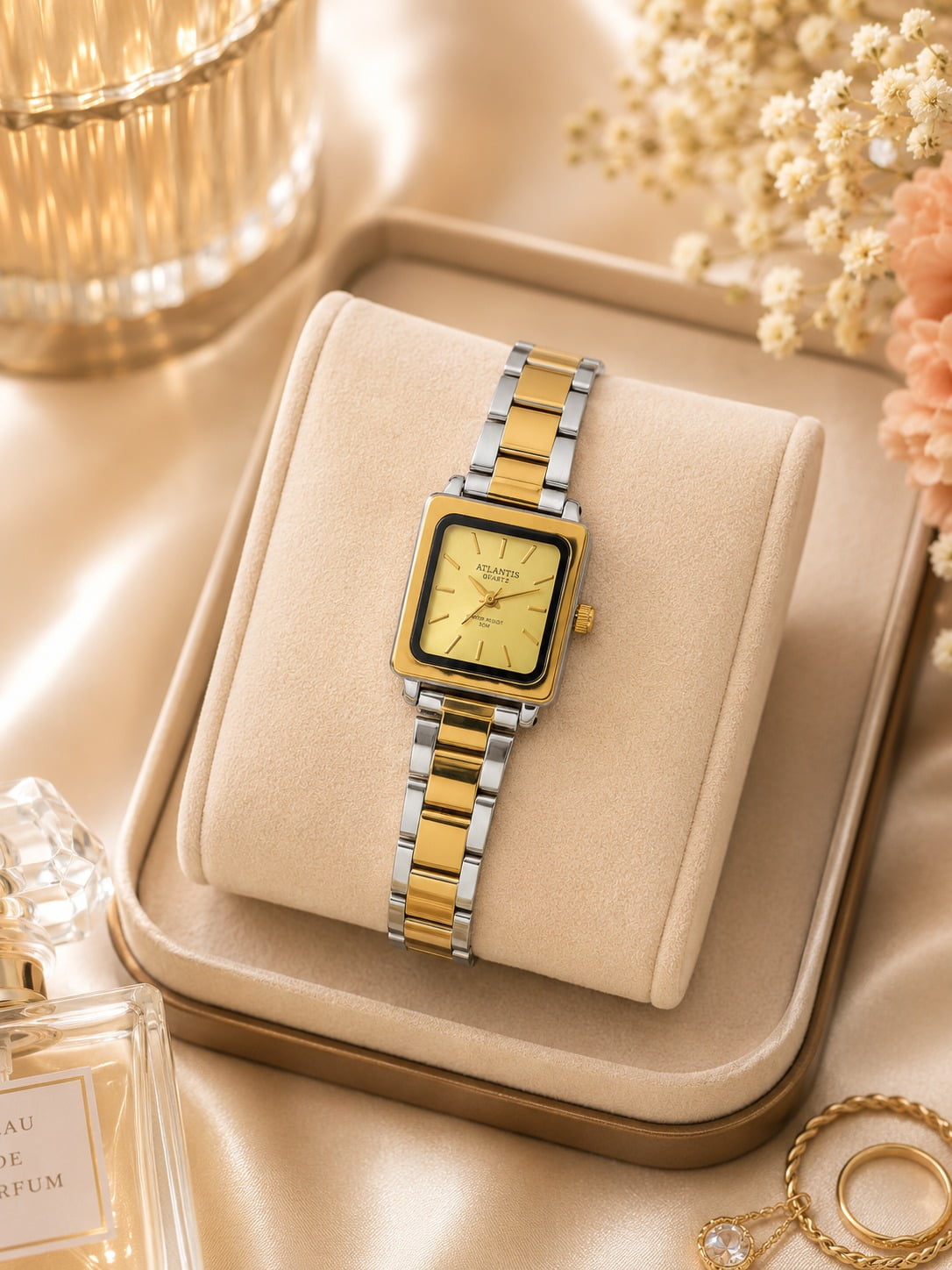 Relógio Feminino Altantis Prata W8115MD