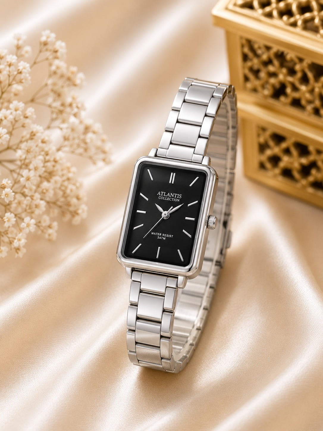 Relógio Feminino Altantis Prata W8116PP