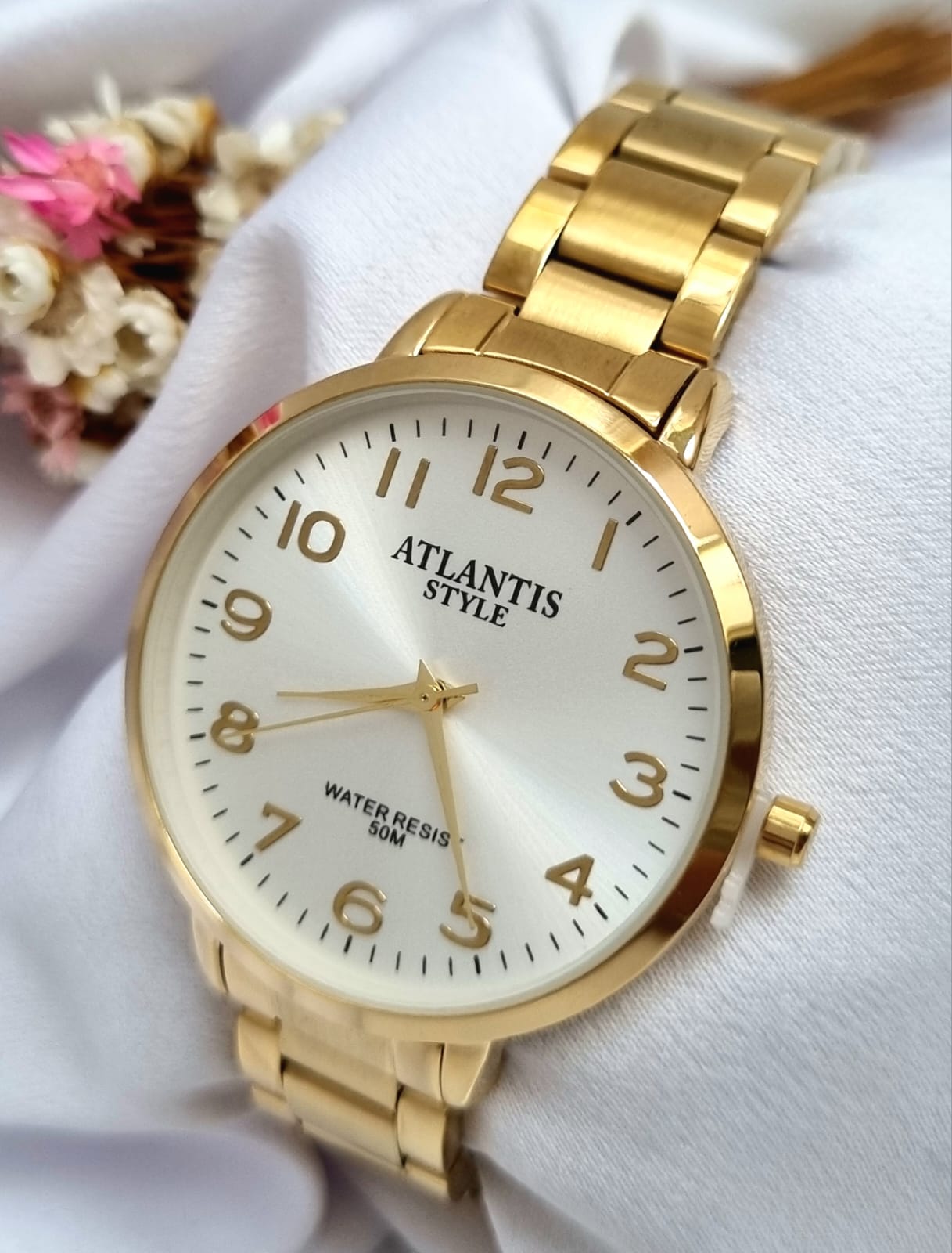 Relógio Feminino Atlantis Dourado B90052