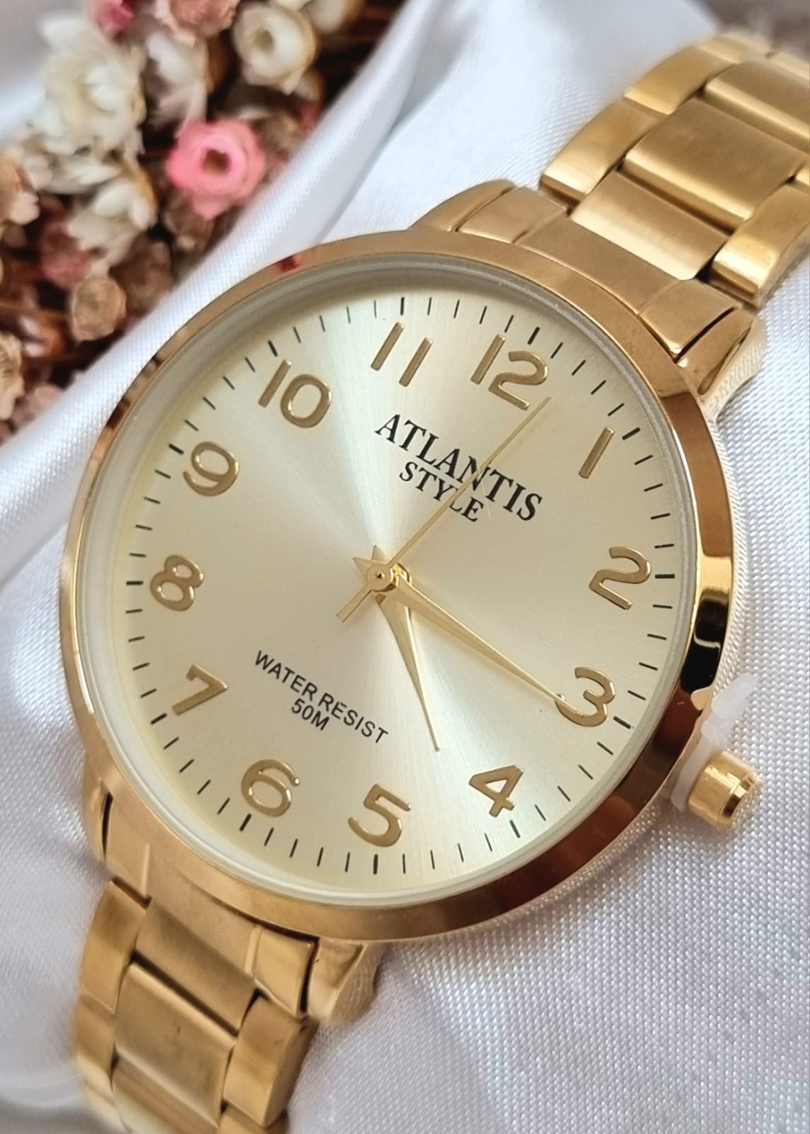 Relógio Feminino Atlantis Dourado B90055