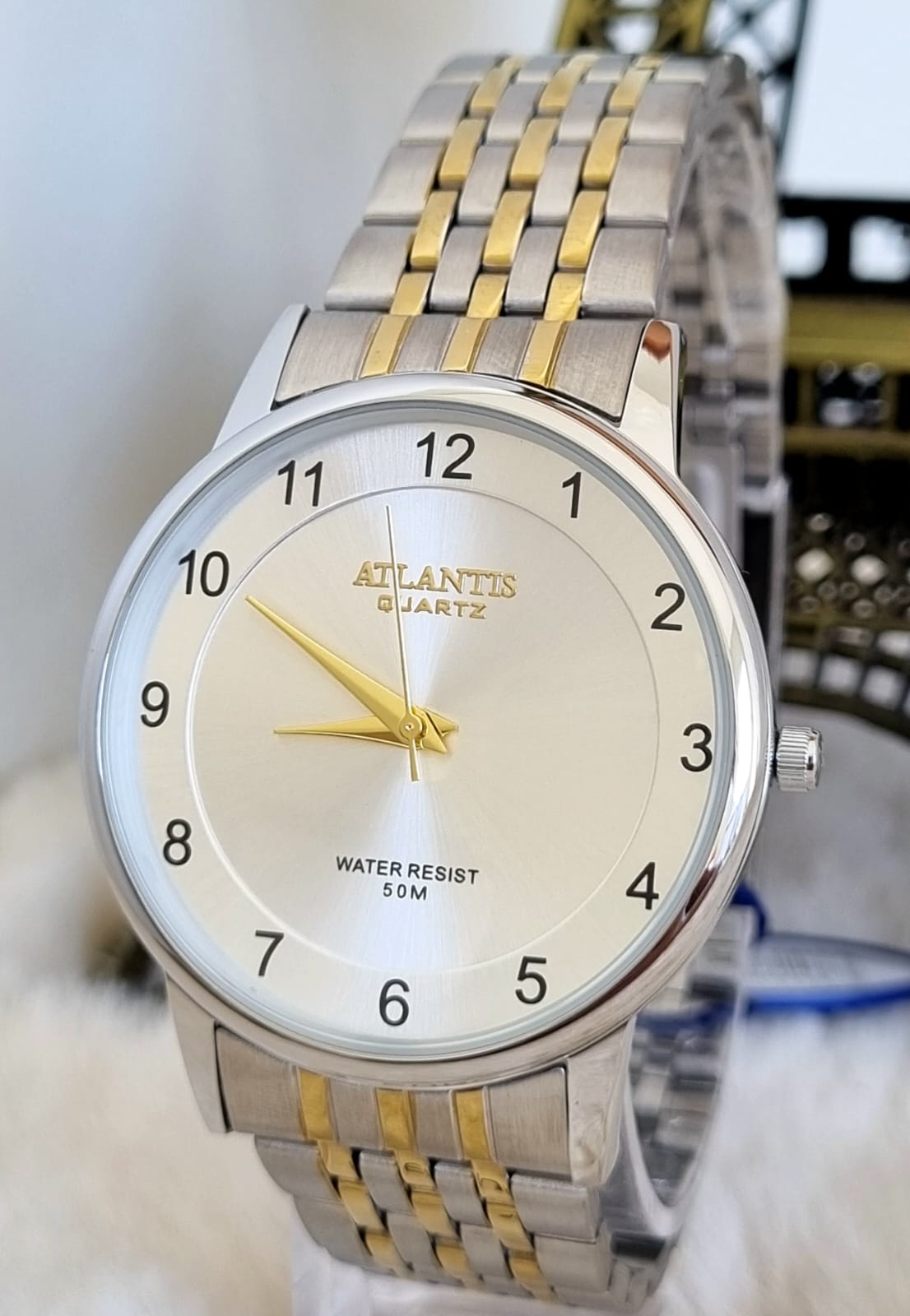 Relógio Feminino Atlantis Prata G3523 Misto Numero