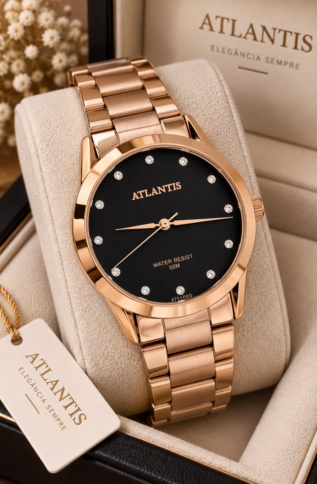Relógio Feminino Atlantis Rosê B34772