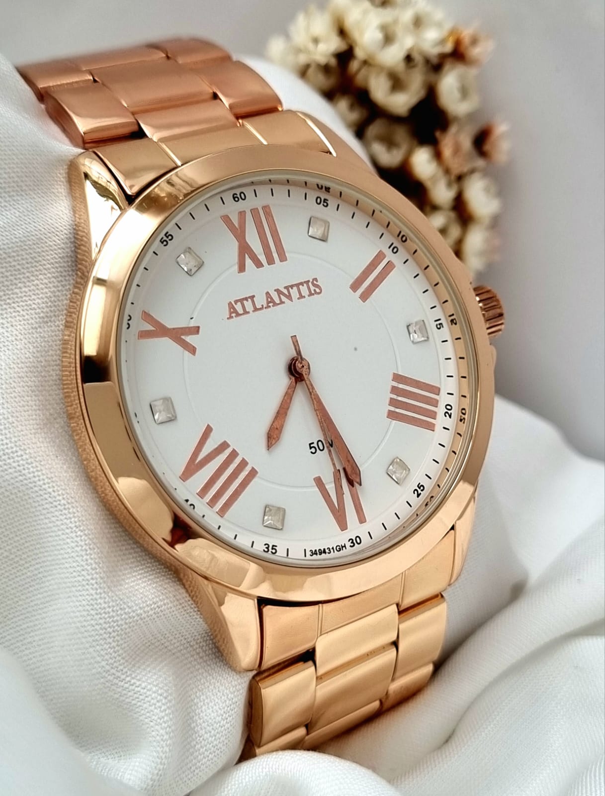 Relógio Feminino Atlantis Rosé G3494