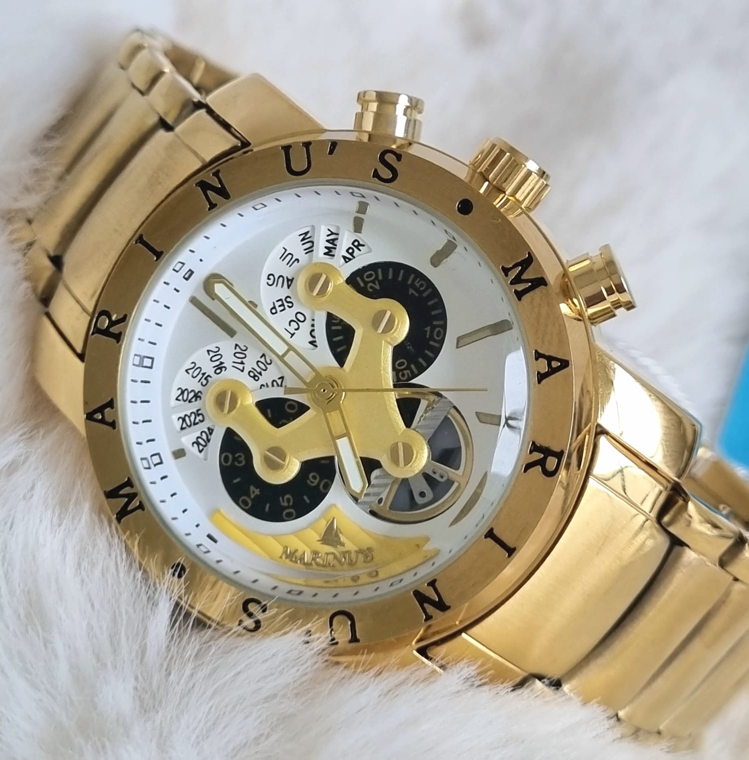 Relógio Marinu's Banhado a Ouro