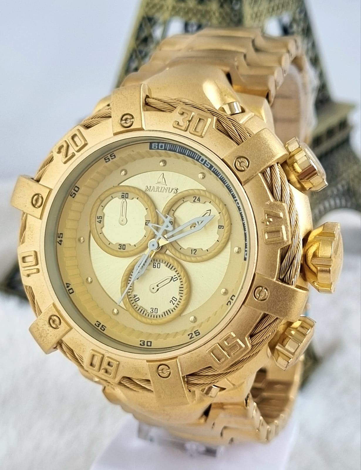 Relógio Marinu's Banhado a Ouro MS104