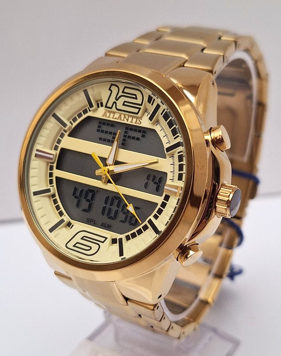 Relógio Masculino Atlantis Dourado A80361