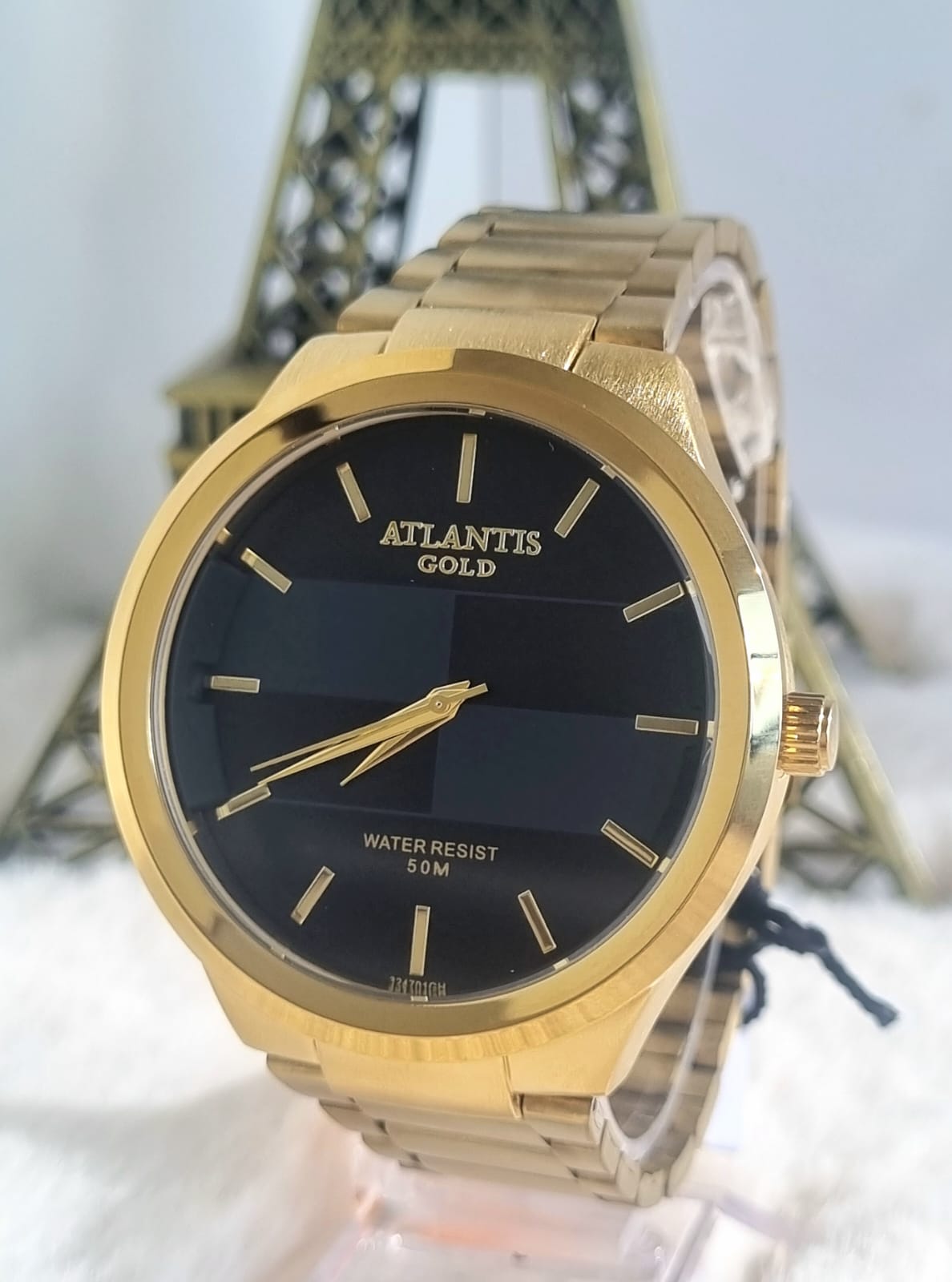 Relógio Masculino Atlantis Dourado G32471