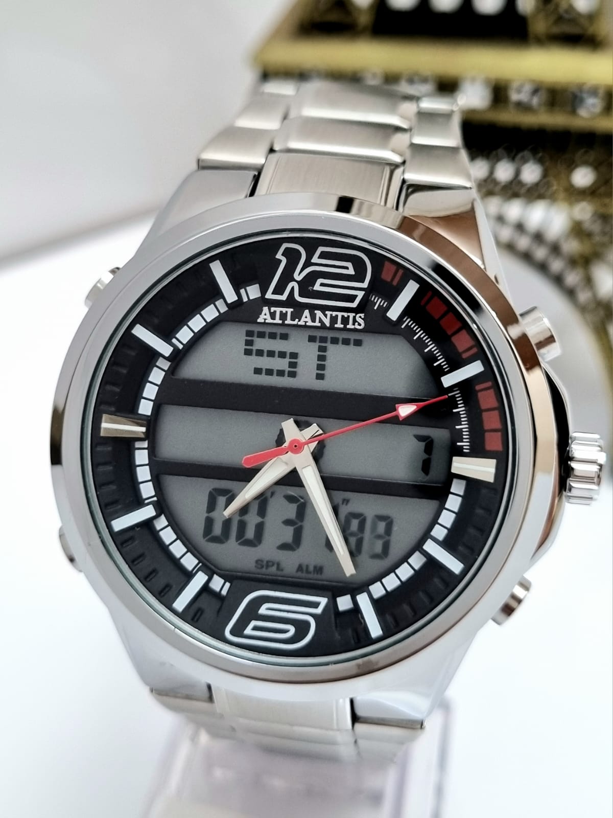 Relógio Masculino Atlantis Prata A8036