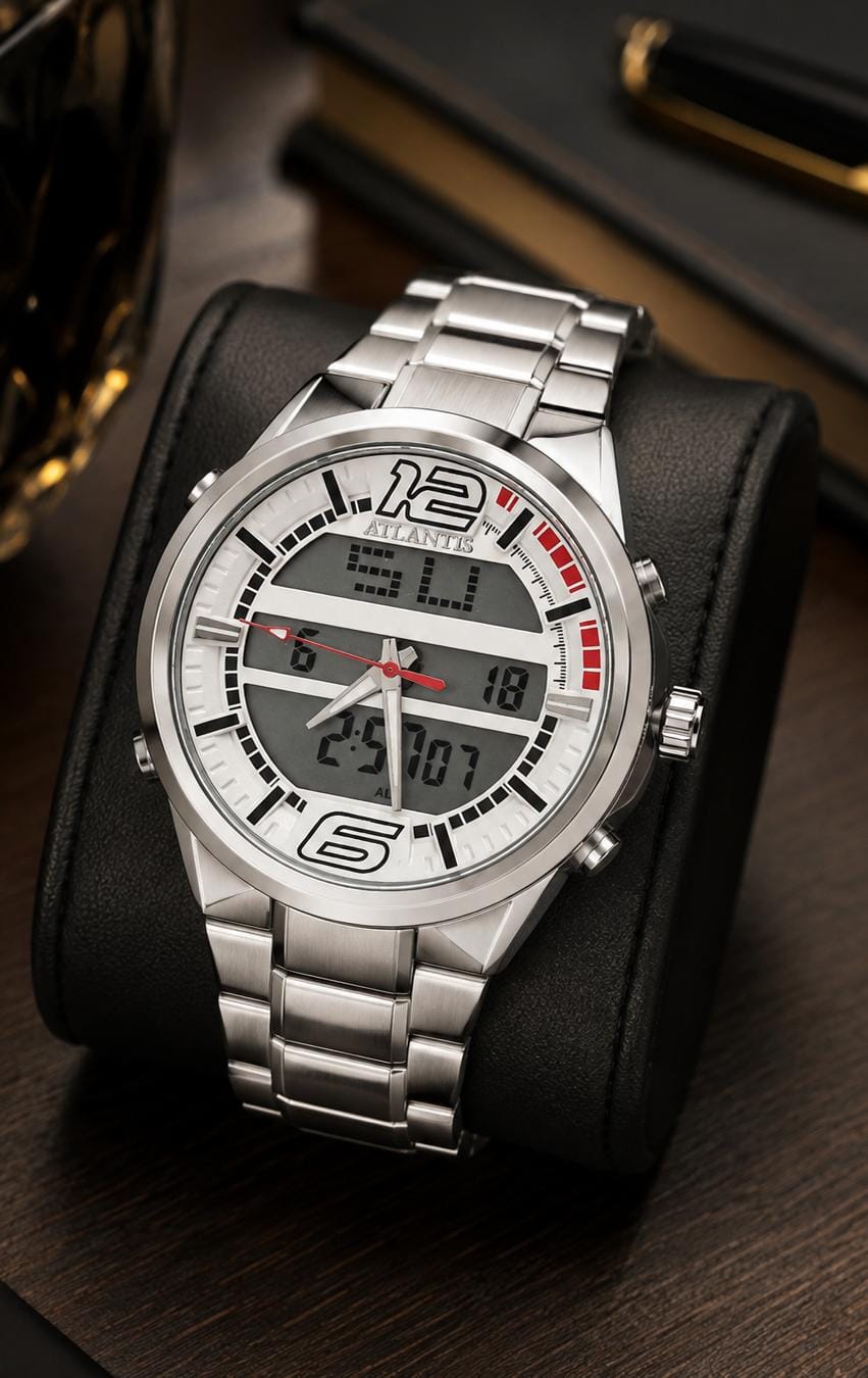 Relógio Masculino Atlantis Prata A80361