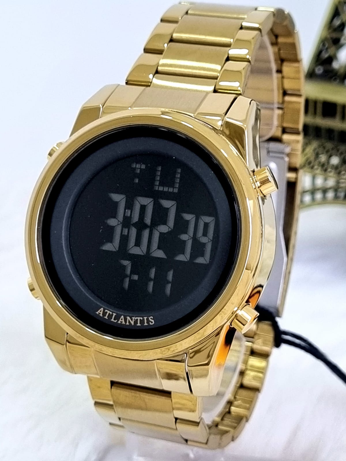 Relógio Masculino Dourado Atlantis G8061