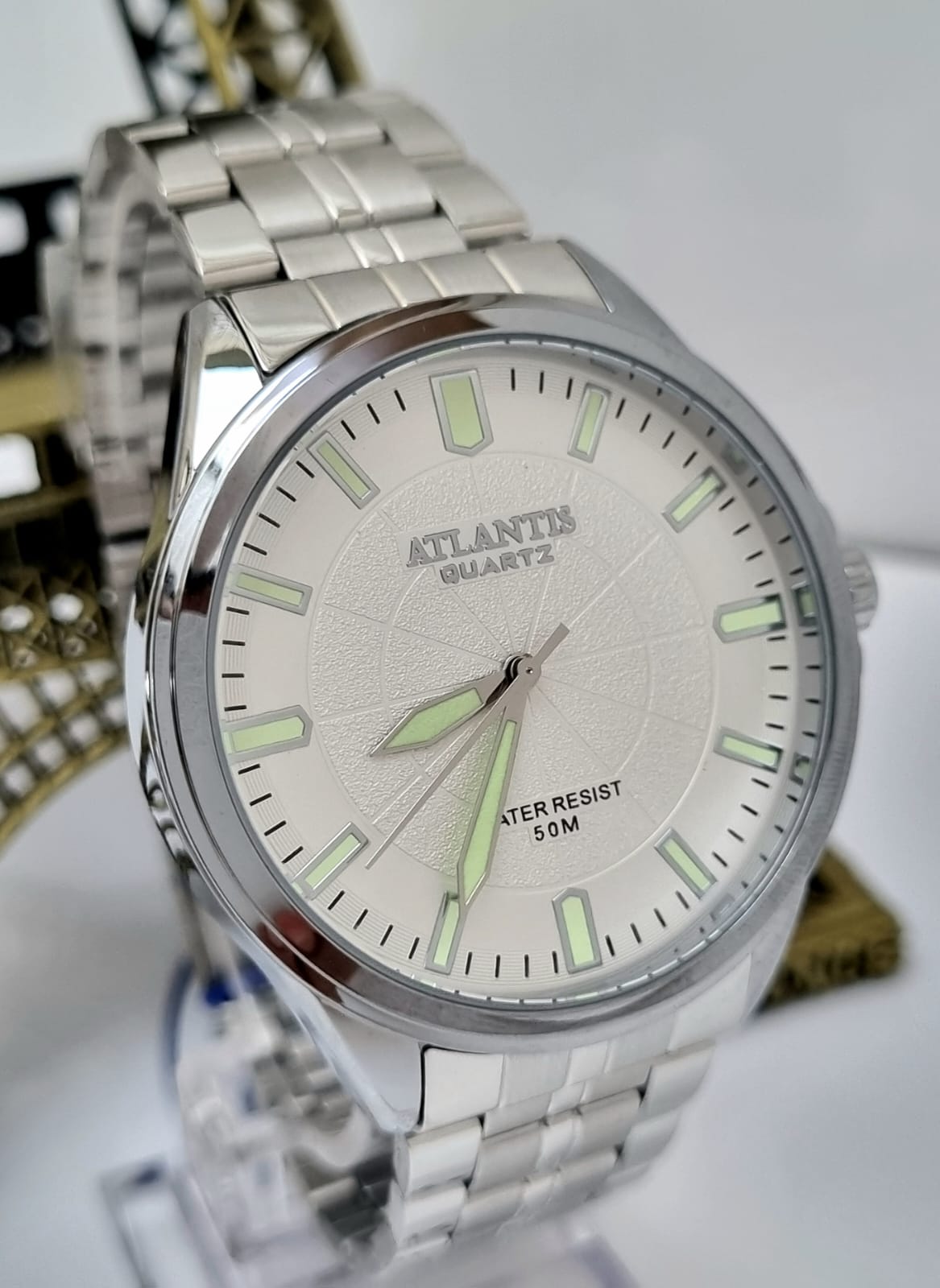 Relógio Masculino Prata Atlantis Quartz A8049