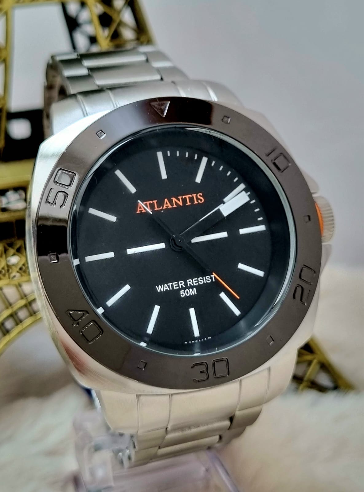 Relógio Masculino Prata Atlantis Sports A3425