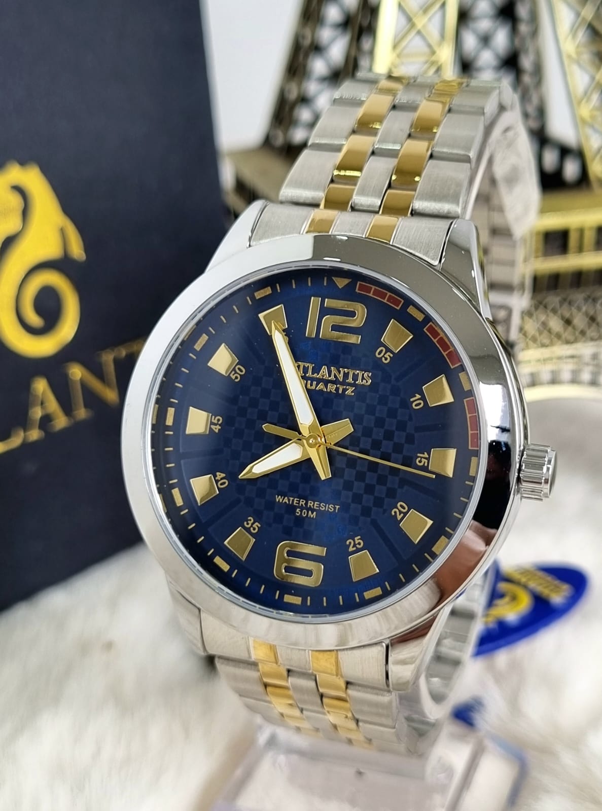 Relógio Misto Atlantis Masculino Fundo Auzl 