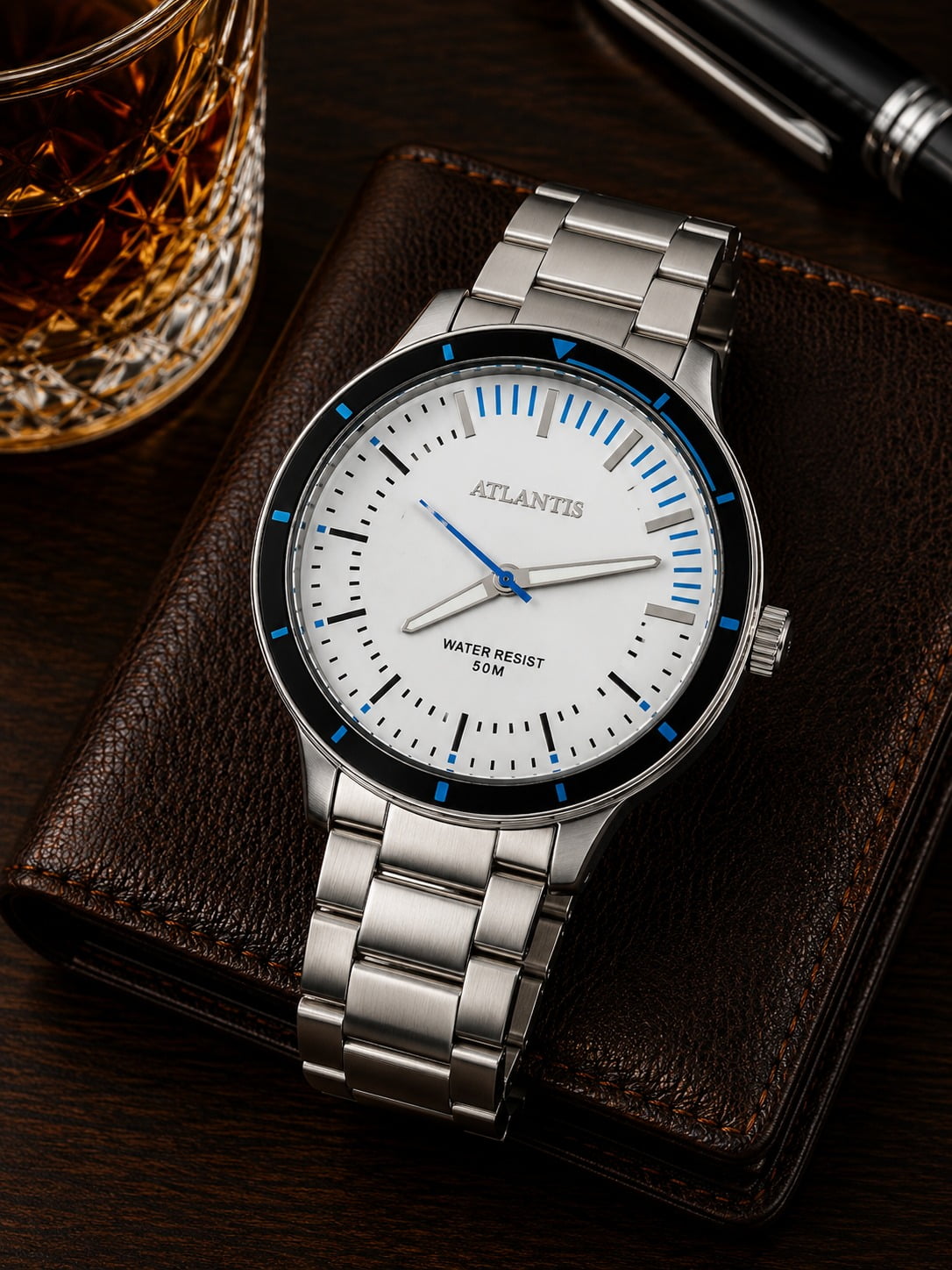 Relógio Prata Atlantis G8007
