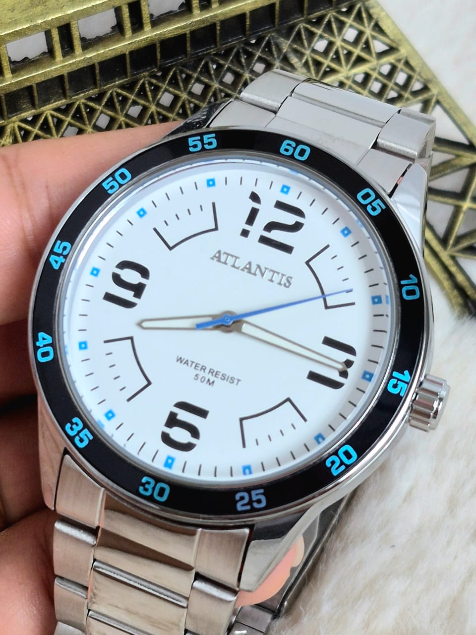 Relógio Prata Atlantis G8007N