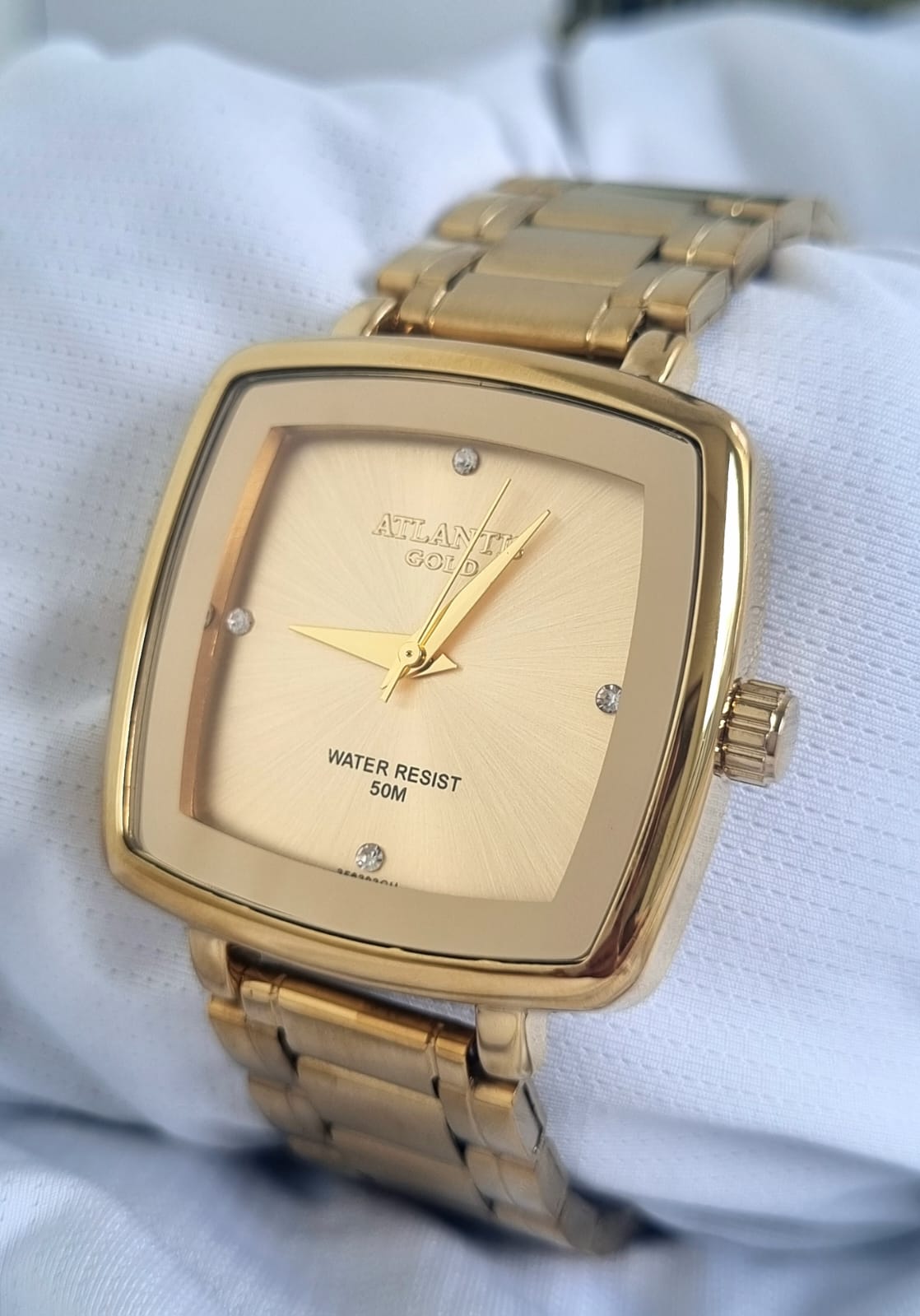 Relógio Quadrado Feminino Atlantis Gold 3503C