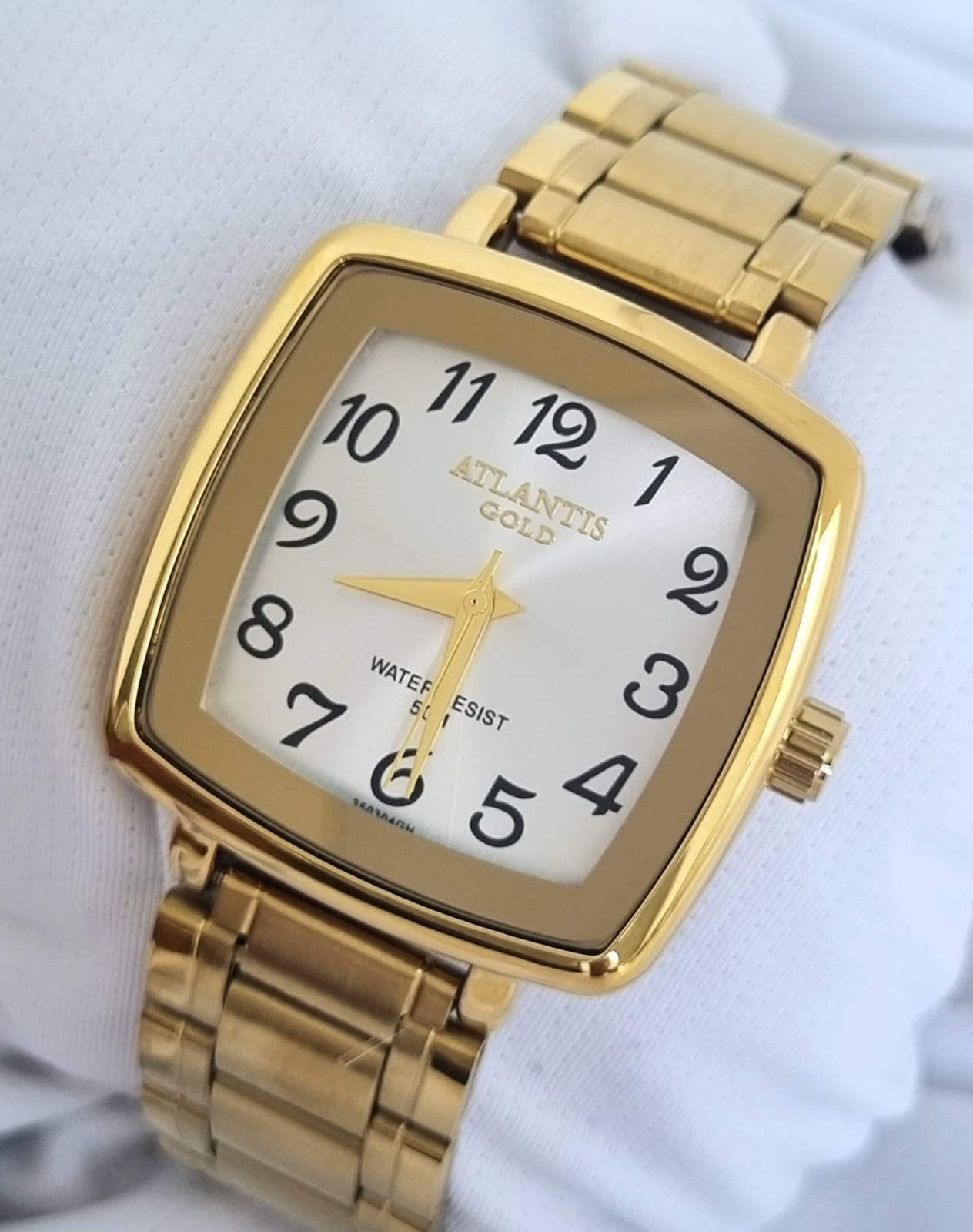 Relógio Quadrado Feminino Atlantis Gold 3503BN