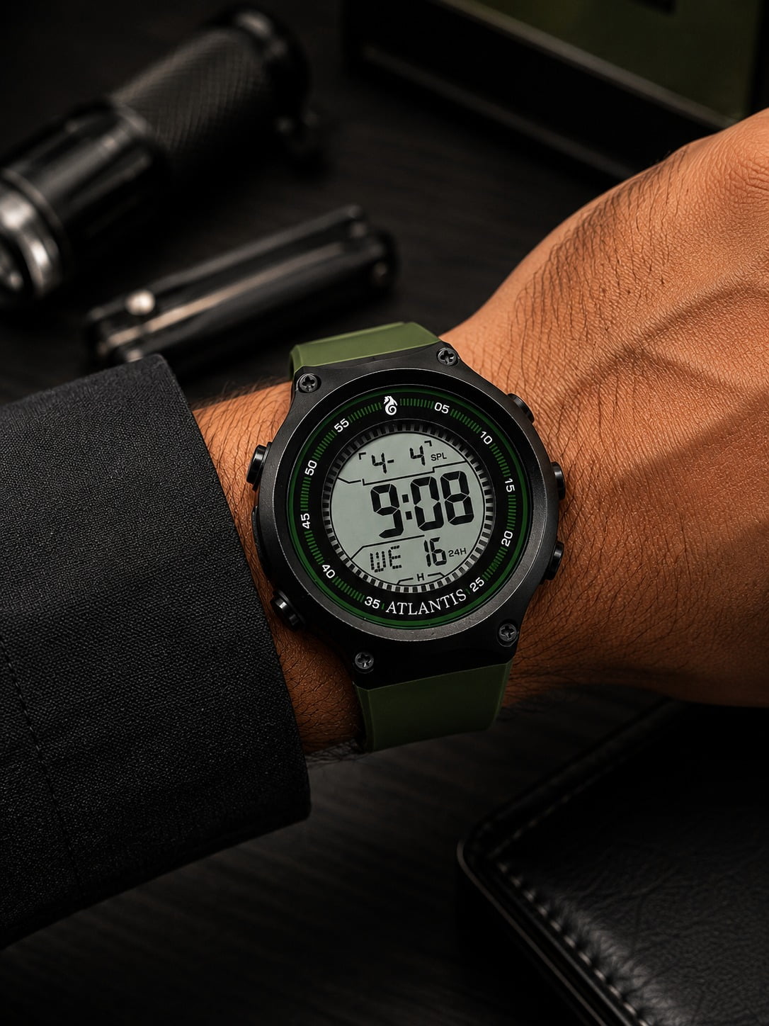 Reógio Atlantis Masculino Esportivo G8033G