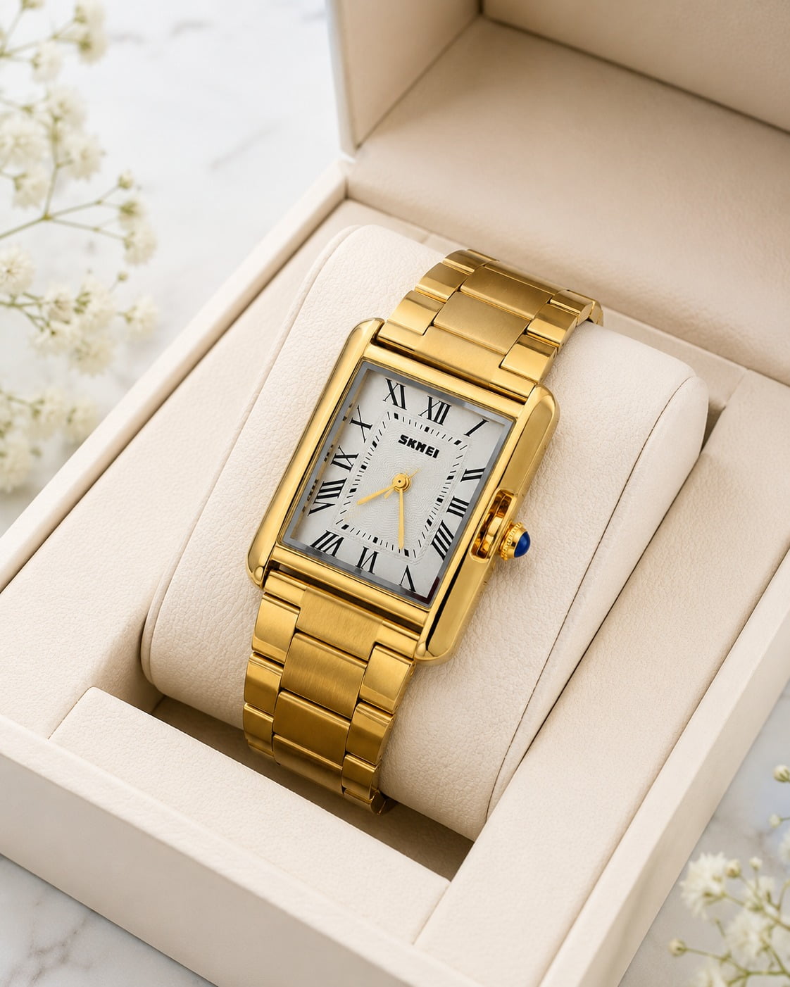 Relógio Feminino Dourado SKMEI 1284B