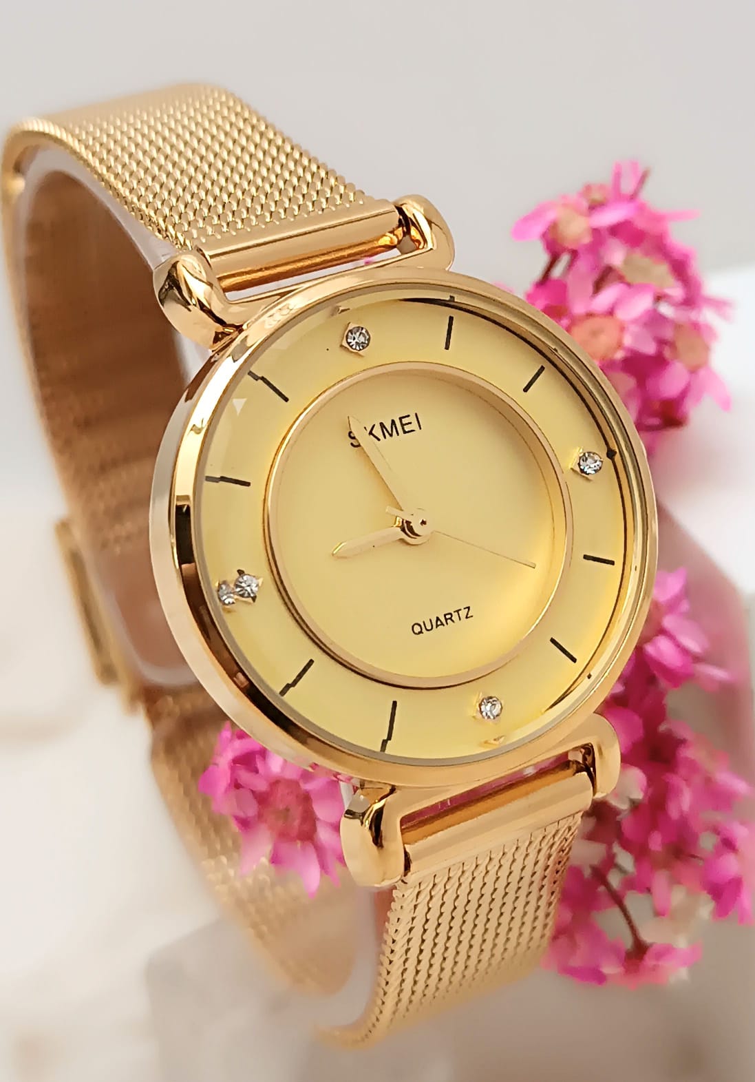 Relógio Feminino Dourado SKMEI 1330