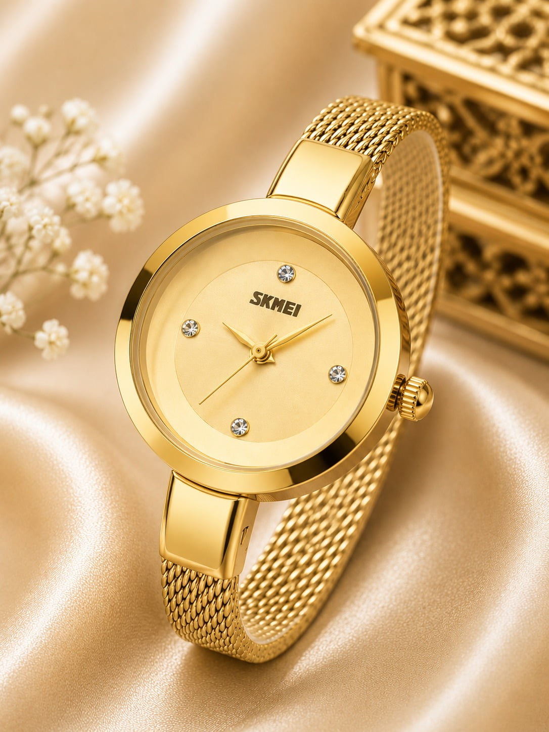 Relógio Feminino Dourado SKMEI 1790
