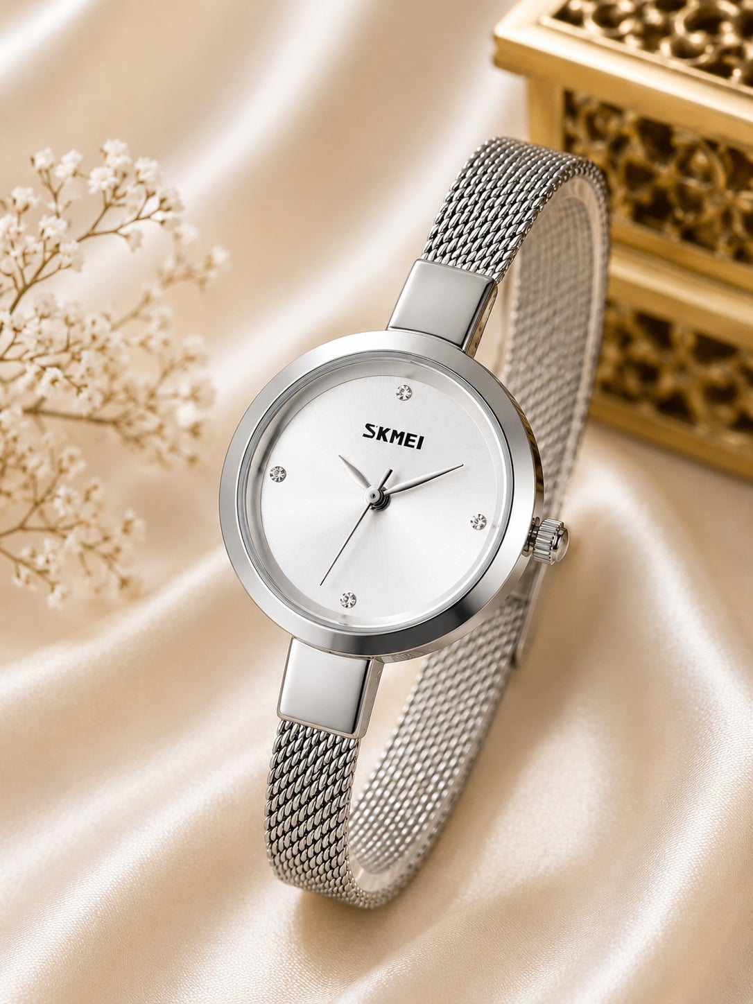 Relógio Feminino Dourado SKMEI 1790PP