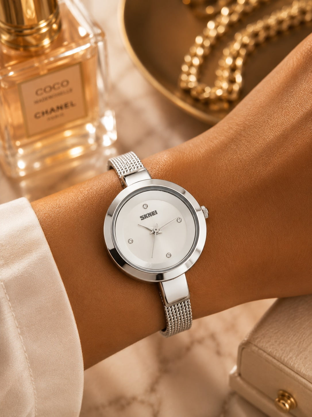 Relógio Feminino Prata SKMEI 1390