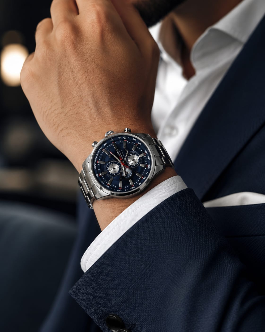 Relógio Masculino Curren Prata M8351