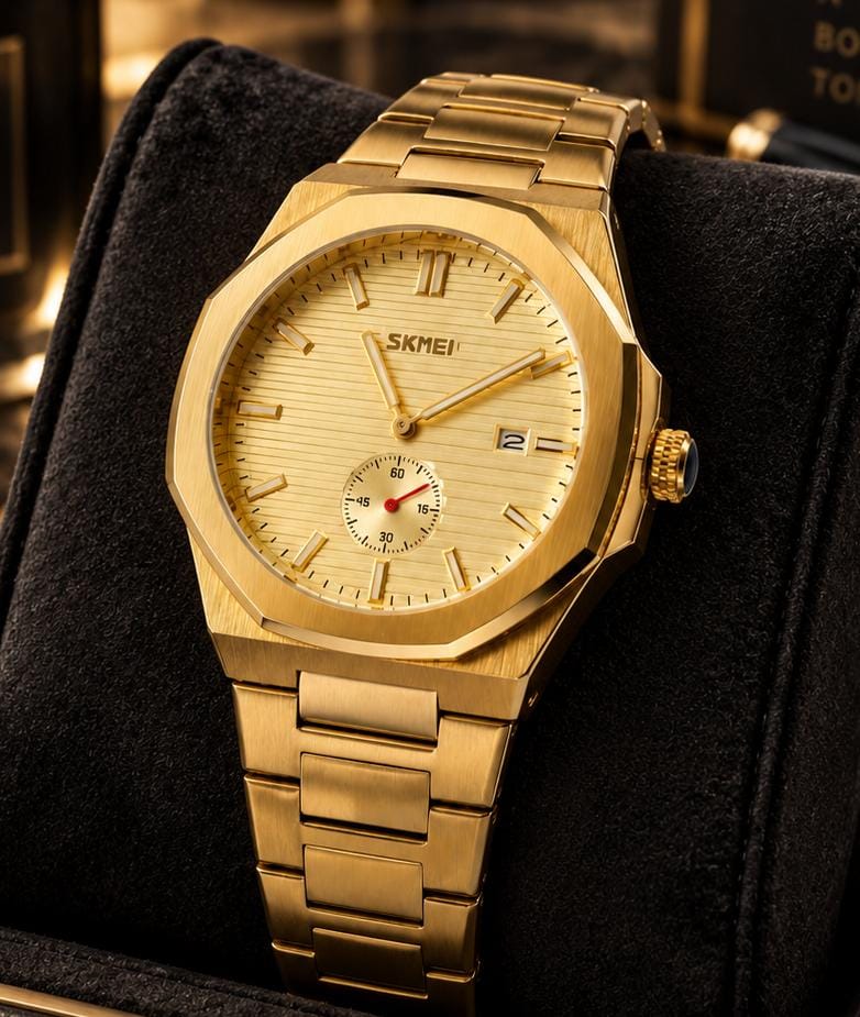 Relógio Masculino Dourado 9262