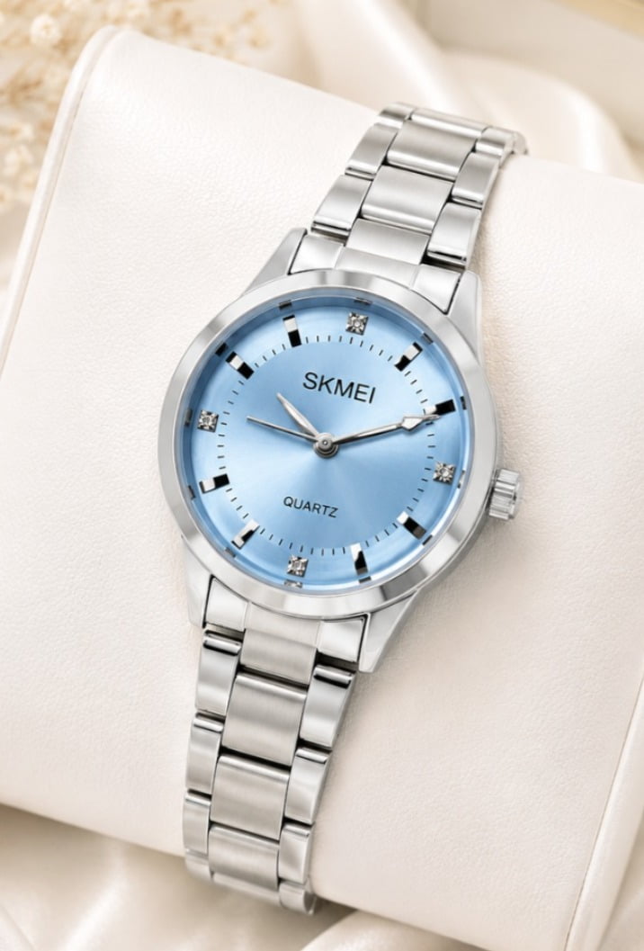 Relógio Skmei Dourado 1620PA Prata Azul