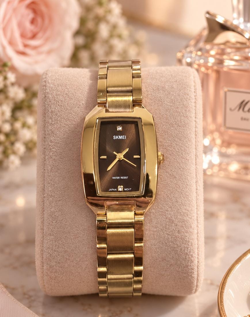Relógio Skmei Dourado Quadrado 1400ku1