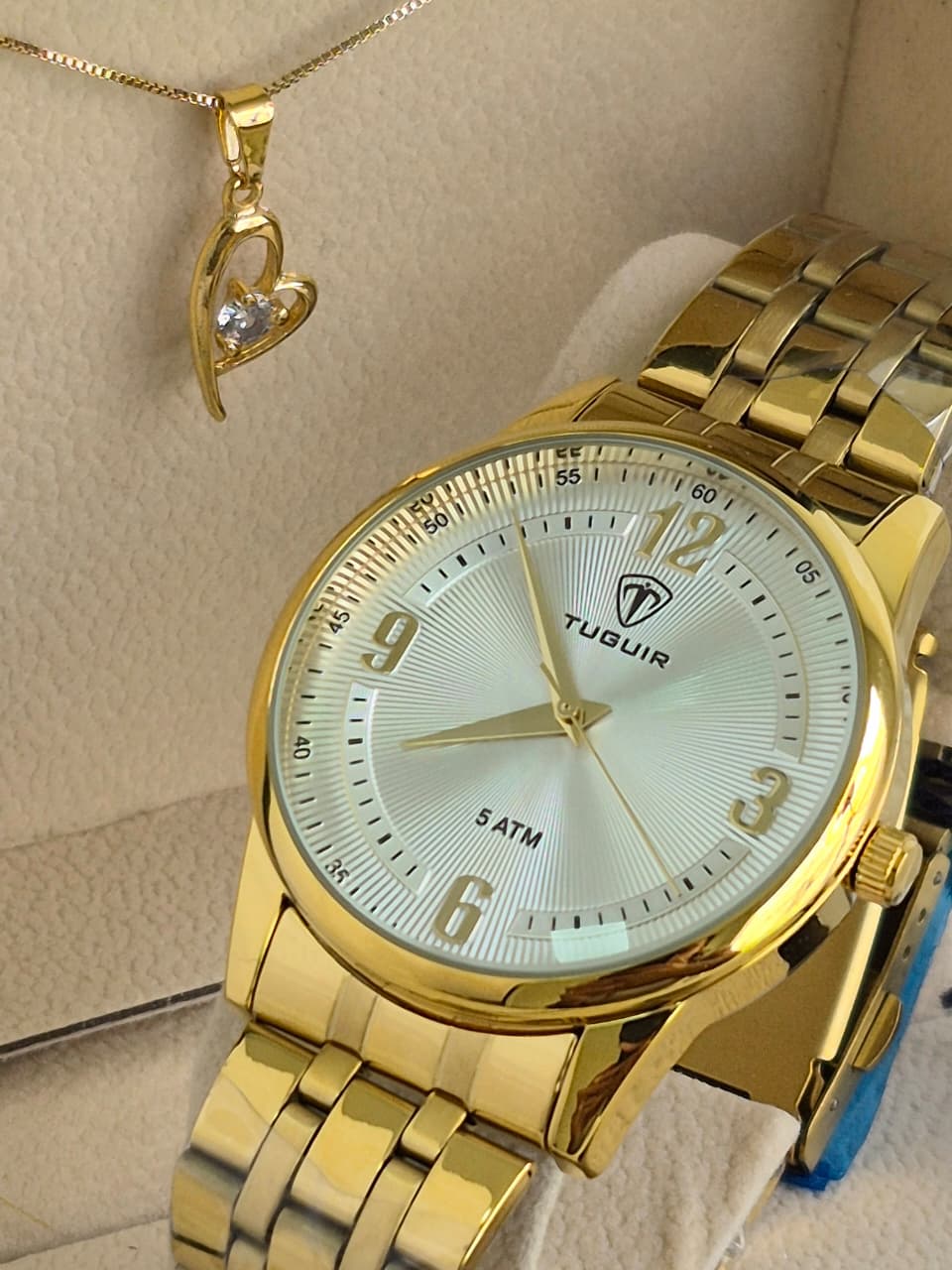 Relógio Banhado a ouro Masculino Tuguir no Atacado