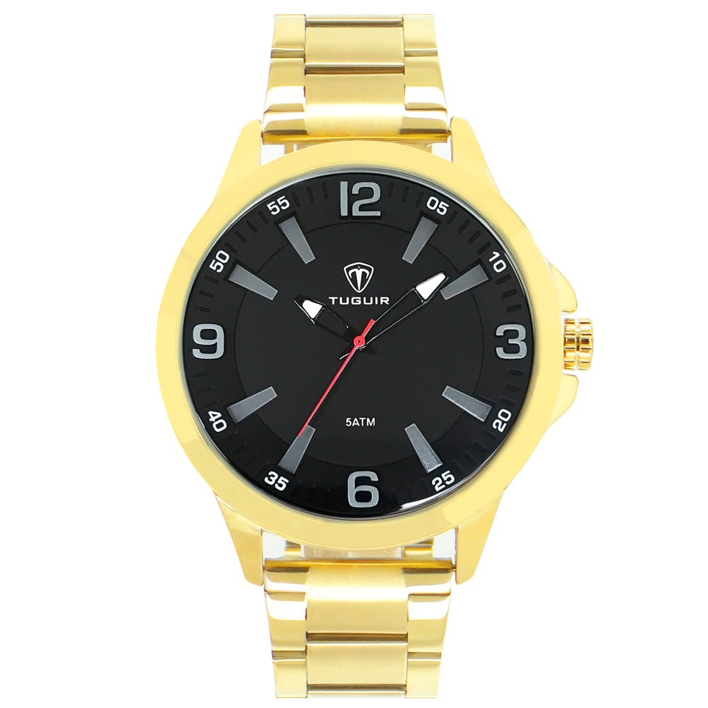 Relógio Masculino Dourado Tuguir TG30071