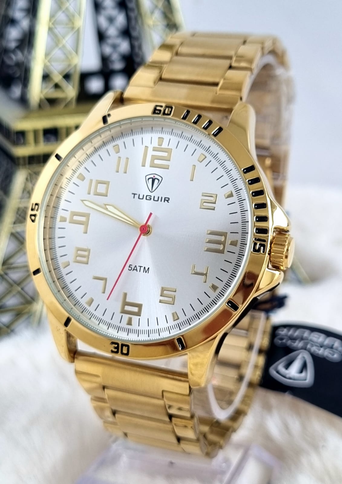 Relógio Banhado a ouro Masculino Tuguir no Atacado